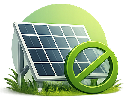 Ícone sem placas solares